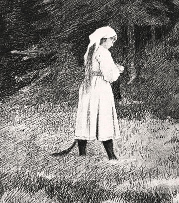 Knitting Hulder by Theodor Kittelsen.